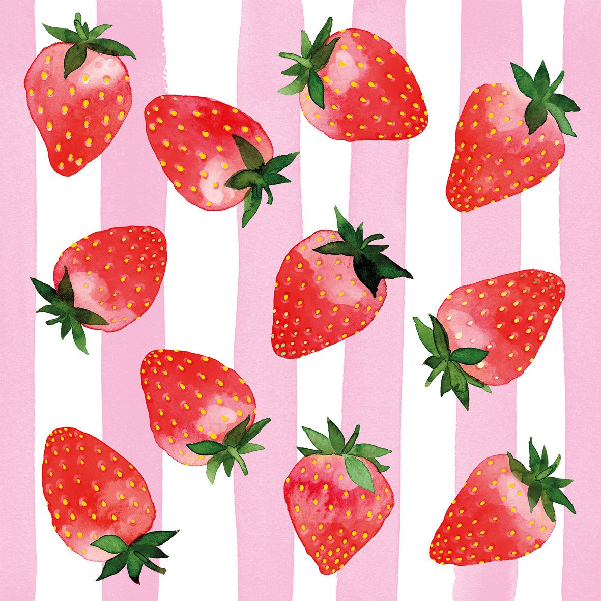 Guardanapos Strawberry & Stripes