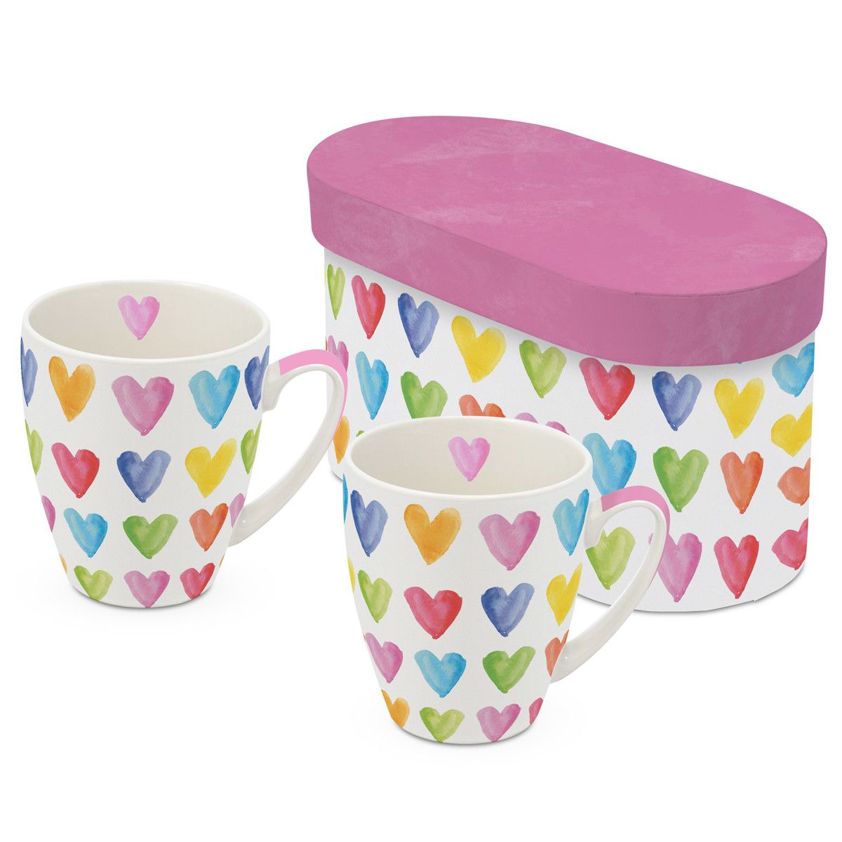 Set 2 Canecas Aquarell Hearts