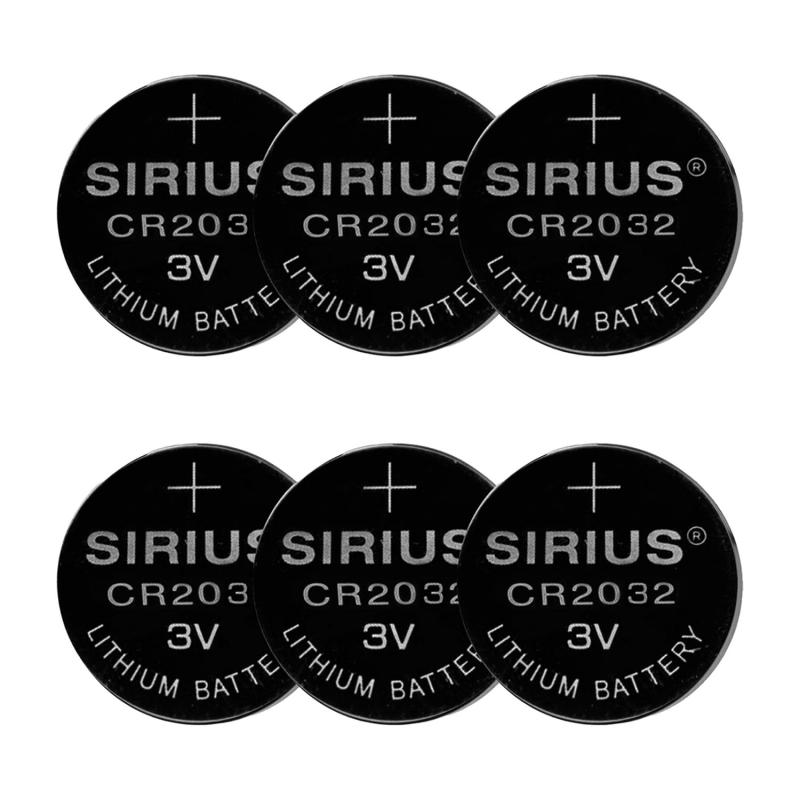 Pilhas Sirius CR2032 3V 6 Pcs