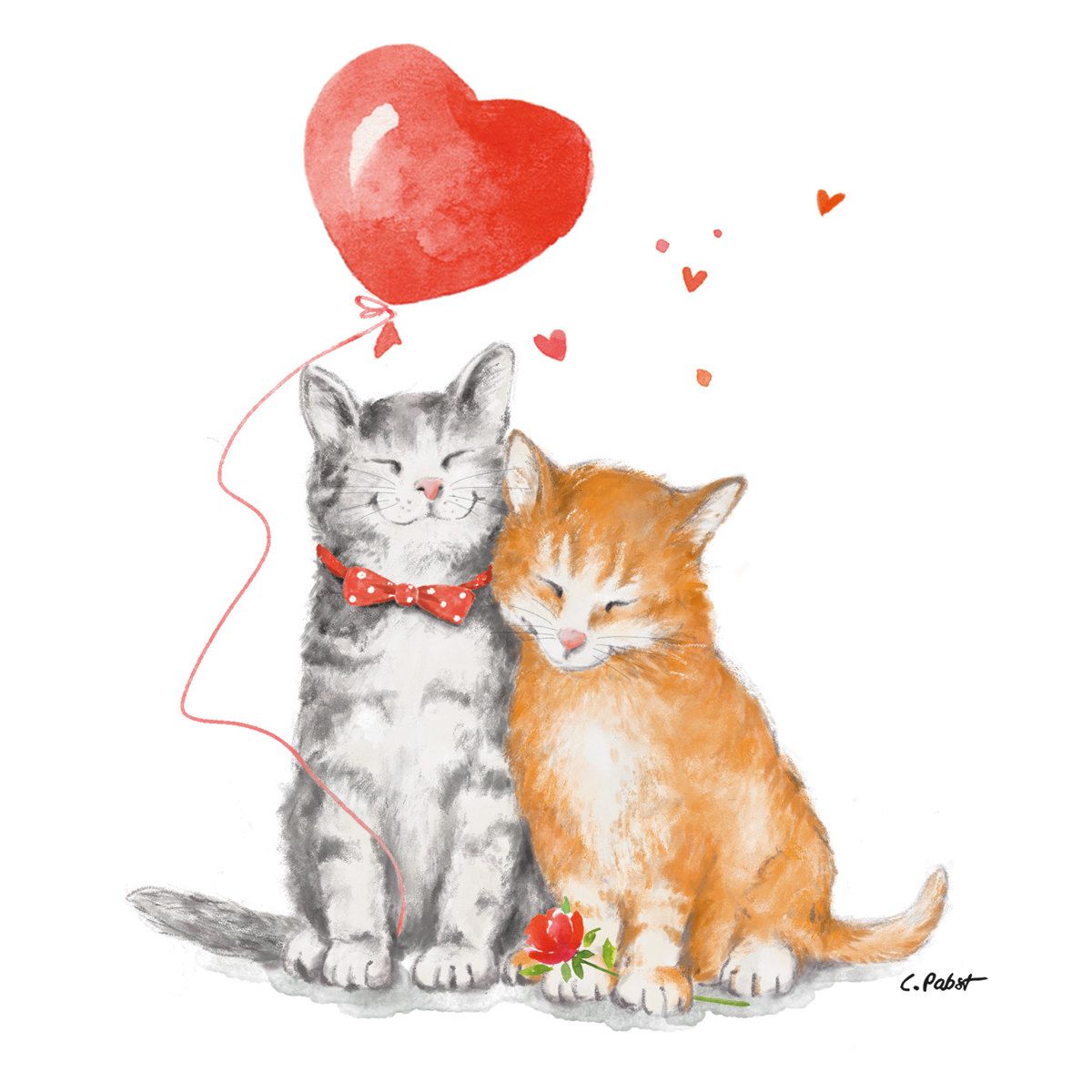 Guardanapos Cat Love